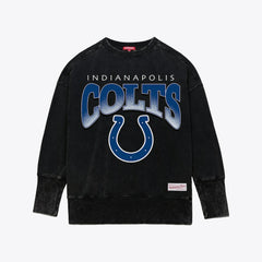 Indianapolis Colts Women's Delineate Mineral Wash Crewneck Sweatshirt - Black online