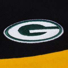 Green Bay Packers Women's Cropped Long Sleeve Rugby Polo - Black discount