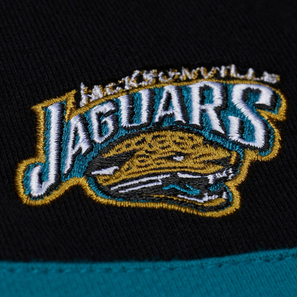 Jacksonville Jaguars Women's Throwback Cropped Long Sleeve Rugby Polo - Black cheap
