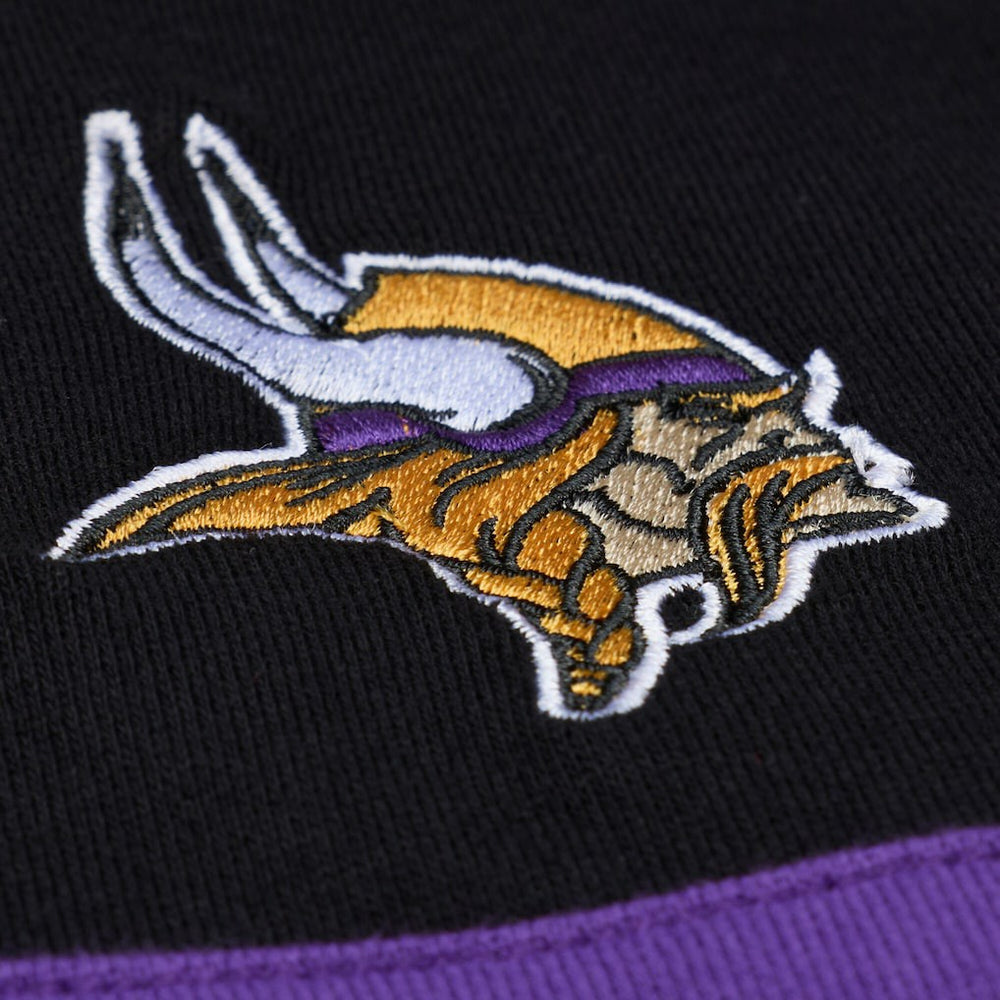 Minnesota Vikings Women's Cropped Long Sleeve Rugby Polo - Black cheap
