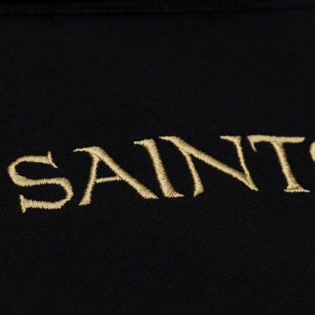 New Orleans Saints Women's Cropped Long Sleeve Rugby Polo - Black sale