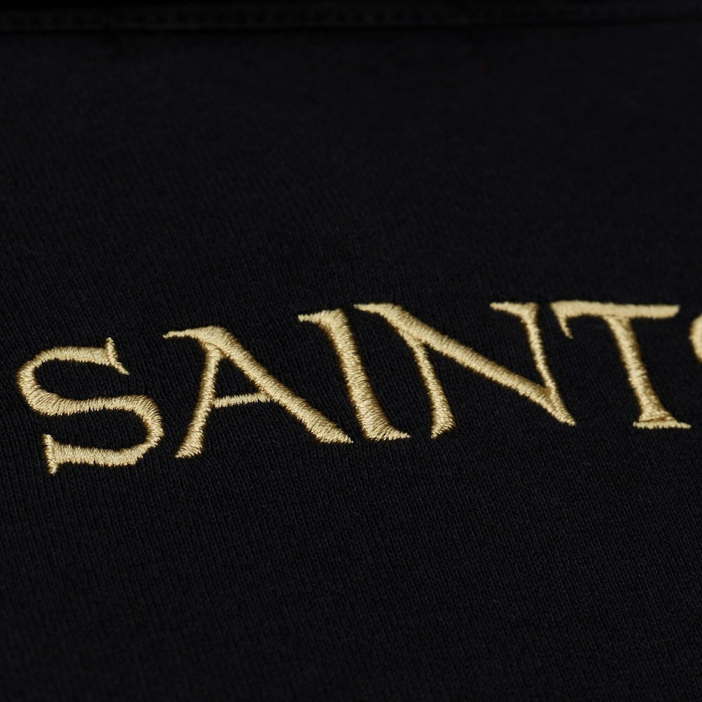 New Orleans Saints Women's Cropped Long Sleeve Rugby Polo - Black sale