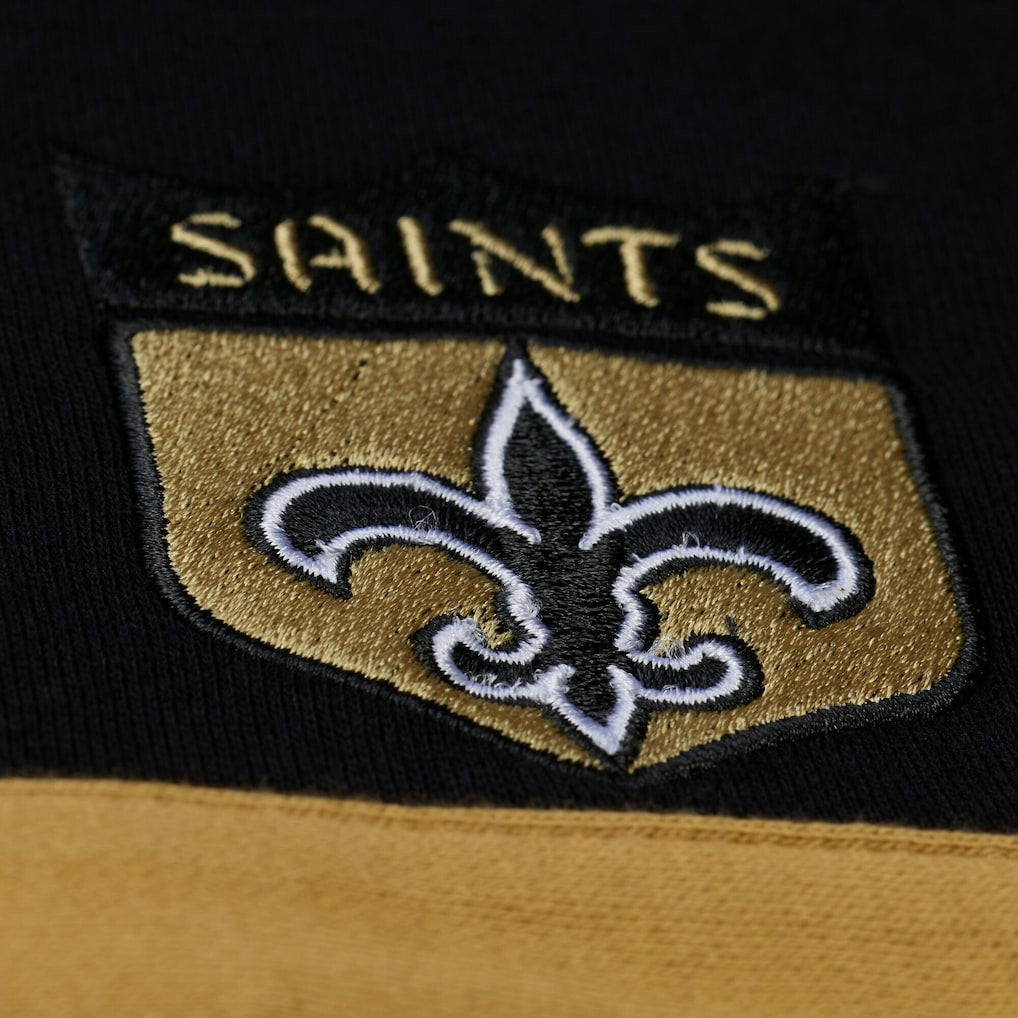 New Orleans Saints Women's Cropped Long Sleeve Rugby Polo - Black sale