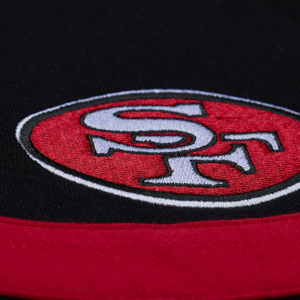 San Francisco 49ers Women's Cropped Long Sleeve Rugby Polo - Black outlet