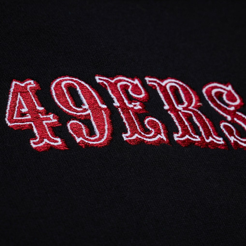 San Francisco 49ers Women's Cropped Long Sleeve Rugby Polo - Black outlet