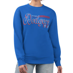 Los Angeles Dodgers Starter Women's Groovy Script Team Fleece Pullover Sweatshirt Royal
