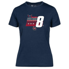 Alexander Ovechkin Washington Capitals Levelwear Women's NHL All-Time Leading Goal Scorer Milestone Stripes Name & Number Maddox T-Shirt - Navy T-shirts