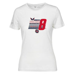 Alexander Ovechkin Washington Capitals Levelwear Women's NHL All-Time Leading Goal Scorer Milestone Stripes Name & Number Maddox T-Shirt - White T-shirts