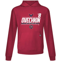 Alexander Ovechkin Washington Capitals Levelwear NHL All-Time Leading Goal Scorer Milestone Name & Number Relay Pullover Hoodie - Red Hoodies