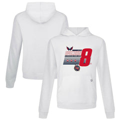 Alexander Ovechkin Washington Capitals Levelwear NHL All-Time Leading Goal Scorer Milestone Stripes Name & Number Relay Pullover Hoodie - White Hoodies