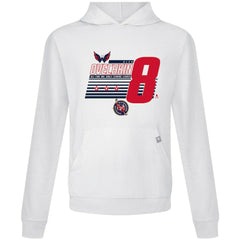 Alexander Ovechkin Washington Capitals Levelwear NHL All-Time Leading Goal Scorer Milestone Stripes Name & Number Relay Pullover Hoodie - White Hoodies