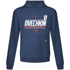 Alexander Ovechkin Washington Capitals Levelwear NHL All-Time Leading Goal Scorer Milestone Name & Number Relay Pullover Hoodie - Navy Hoodies