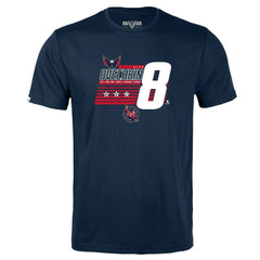 Alexander Ovechkin Washington Capitals Levelwear Youth NHL All-Time Leading Goal Scorer Milestone Stripes Name & Number Little Richmond T-Shirt - Navy T-shirts