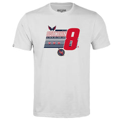 Alexander Ovechkin Washington Capitals Levelwear Youth NHL All-Time Leading Goal Scorer Milestone Stripes Name & Number Little Richmond T-Shirt - White T-shirts