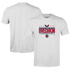 Alexander Ovechkin Washington Capitals Levelwear Youth NHL All-Time Leading Goal Scorer Milestone Stars Name & Number Little Richmond T-Shirt - White T-shirts