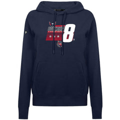 Alexander Ovechkin Washington Capitals Levelwear Women's NHL All-Time Leading Goal Scorer Milestone Stripes Name & Number Adorn Pullover Hoodie - Navy Hoodies
