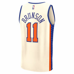 Jalen Brunson New York Knicks 2025/26 City Edition Fast Break Jersey - Cream for sale