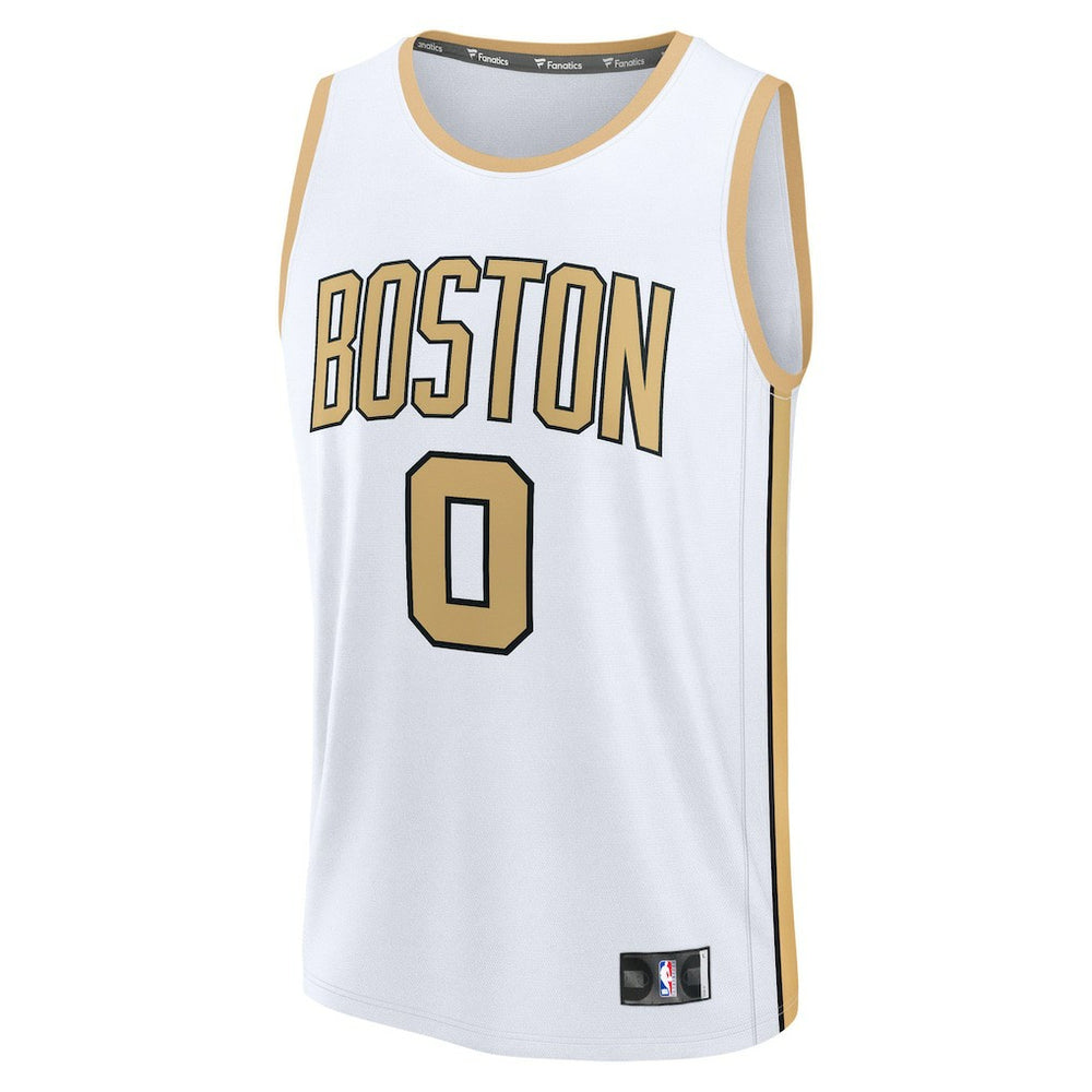 Jayson Tatum Boston Celtics 2025/26 City Edition Fast Break Jersey - White sale