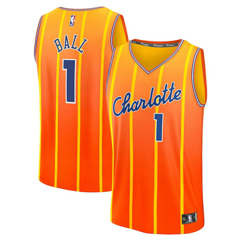 LaMelo Ball Charlotte Hornets 2025/26 City Edition Fast Break Jersey - Orange outlet