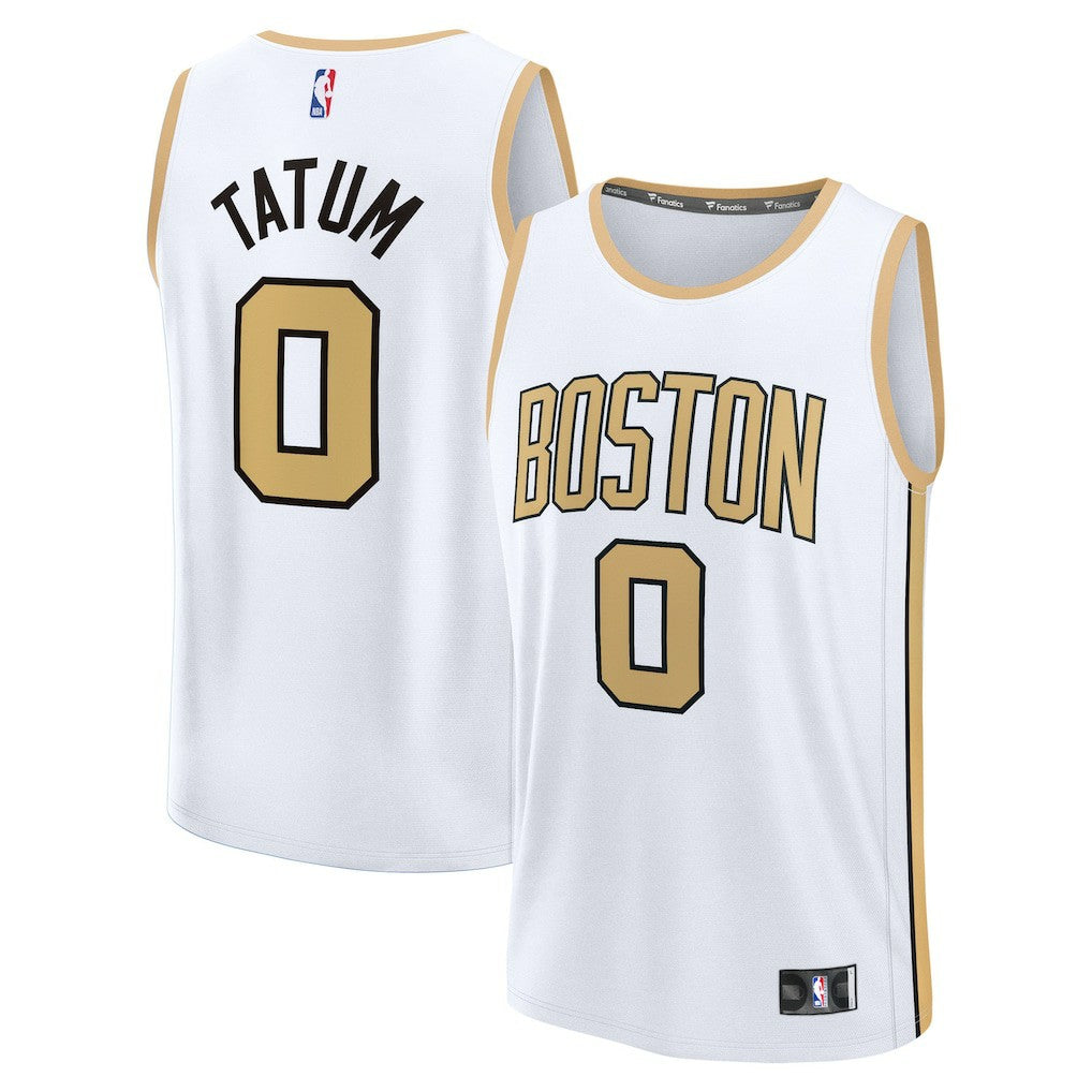Jayson Tatum Boston Celtics Youth 2025/26 City Edition Fast Break Jersey - White on sale