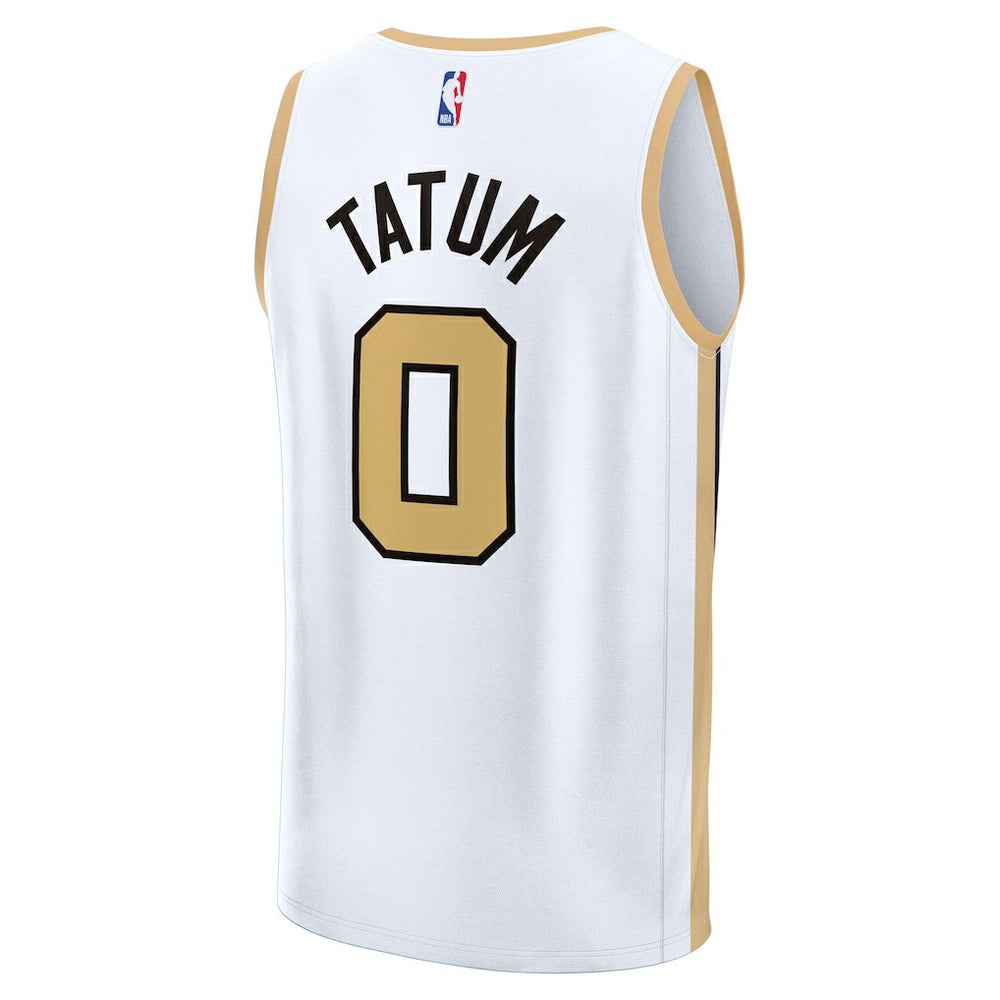 Jayson Tatum Boston Celtics Youth 2025/26 City Edition Fast Break Jersey - White on sale