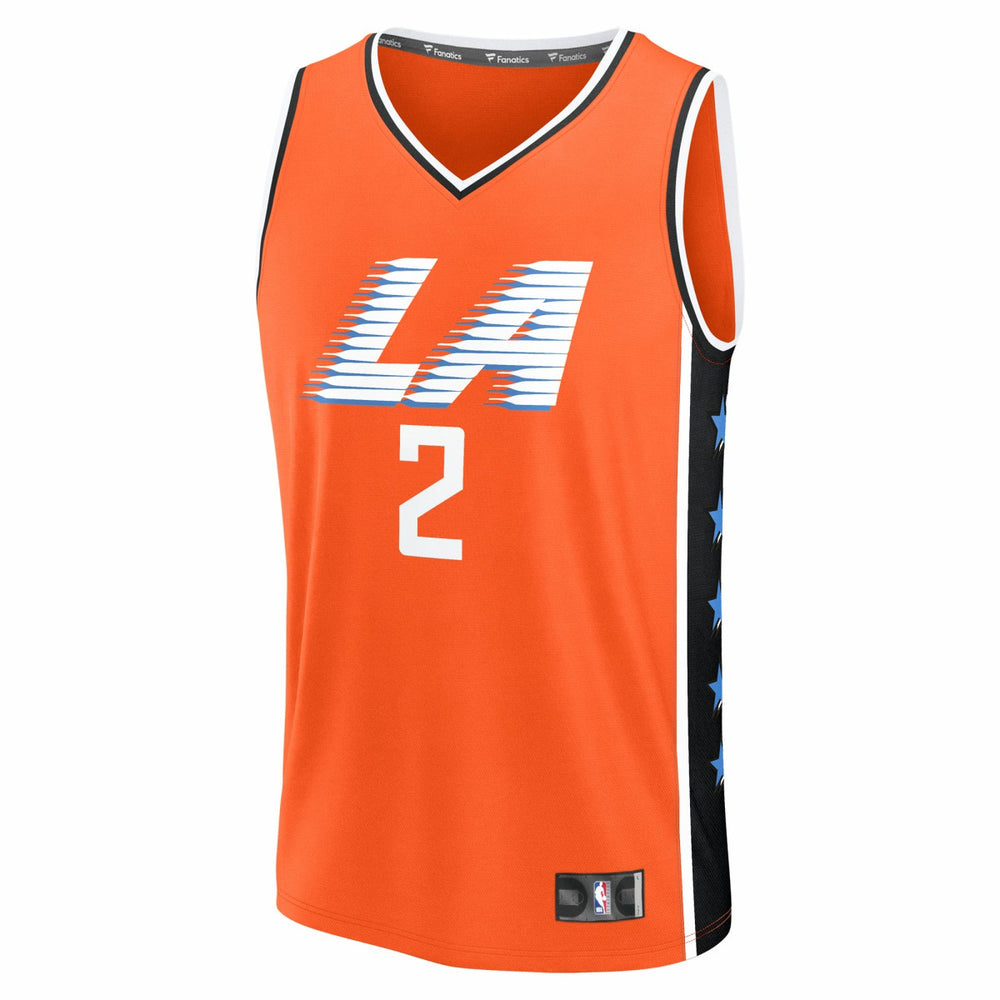 Kawhi Leonard LA Clippers Youth 2025/26 City Edition Fast Break Jersey - Orange discount