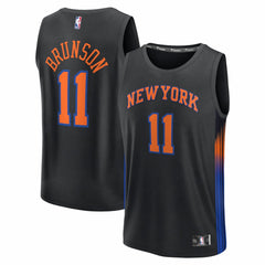 Jalen Brunson New York Knicks Fast Break Jersey - Statement Edition - Black online