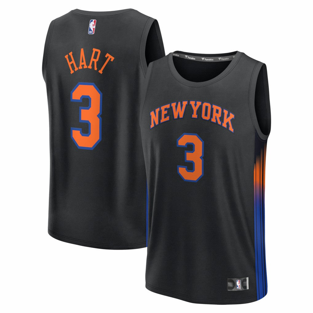 Josh Hart New York Knicks Fast Break Jersey - Statement Edition - Black online