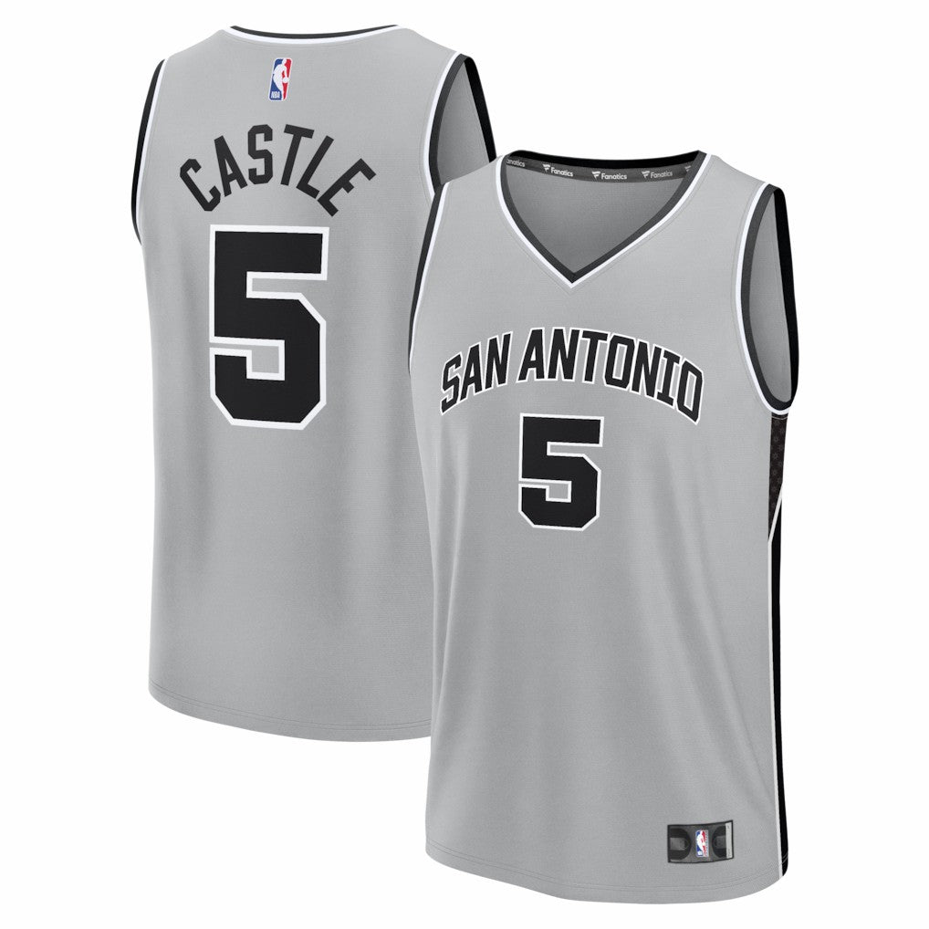 Stephon Castle San Antonio Spurs Youth Fast Break Jersey - Statement Edition - Silver outlet