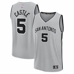 Stephon Castle San Antonio Spurs Youth Fast Break Jersey - Statement Edition - Silver outlet