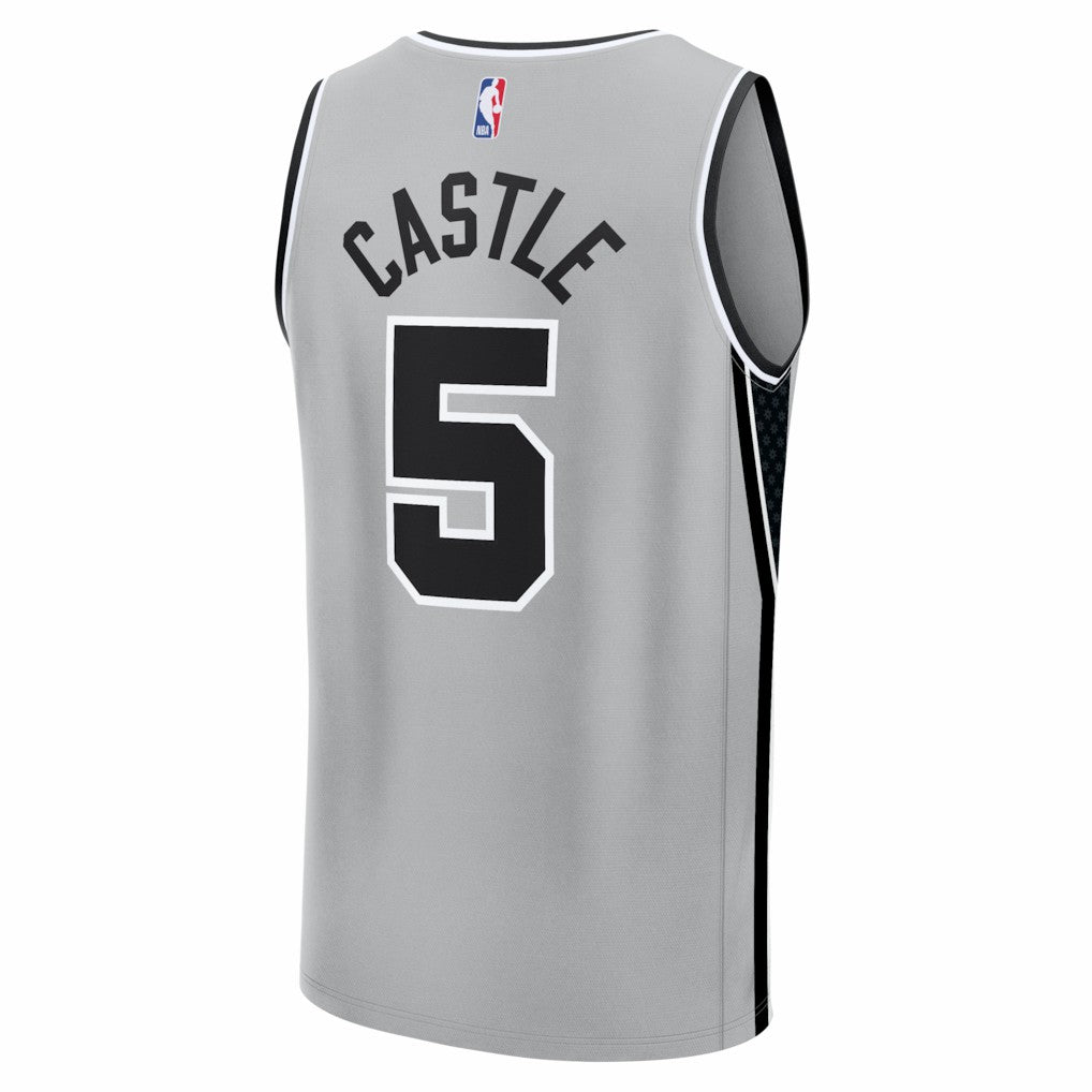 Stephon Castle San Antonio Spurs Youth Fast Break Jersey - Statement Edition - Silver outlet