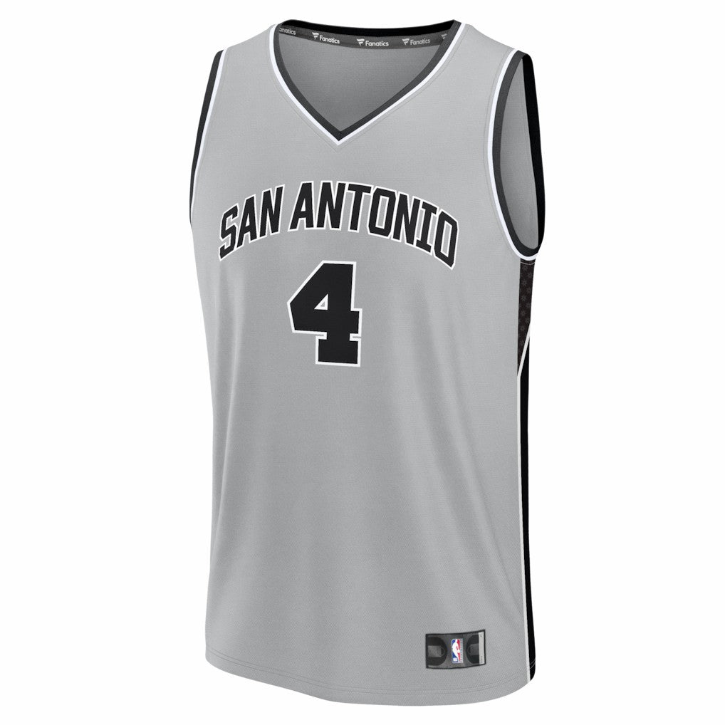 De'Aaron Fox San Antonio Spurs Youth Fast Break Jersey - Statement Edition - Silver discount