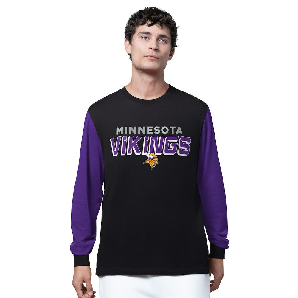 Minnesota Vikings Starter Thursday Night Gridiron Long Sleeve T-Shirt- Black discount
