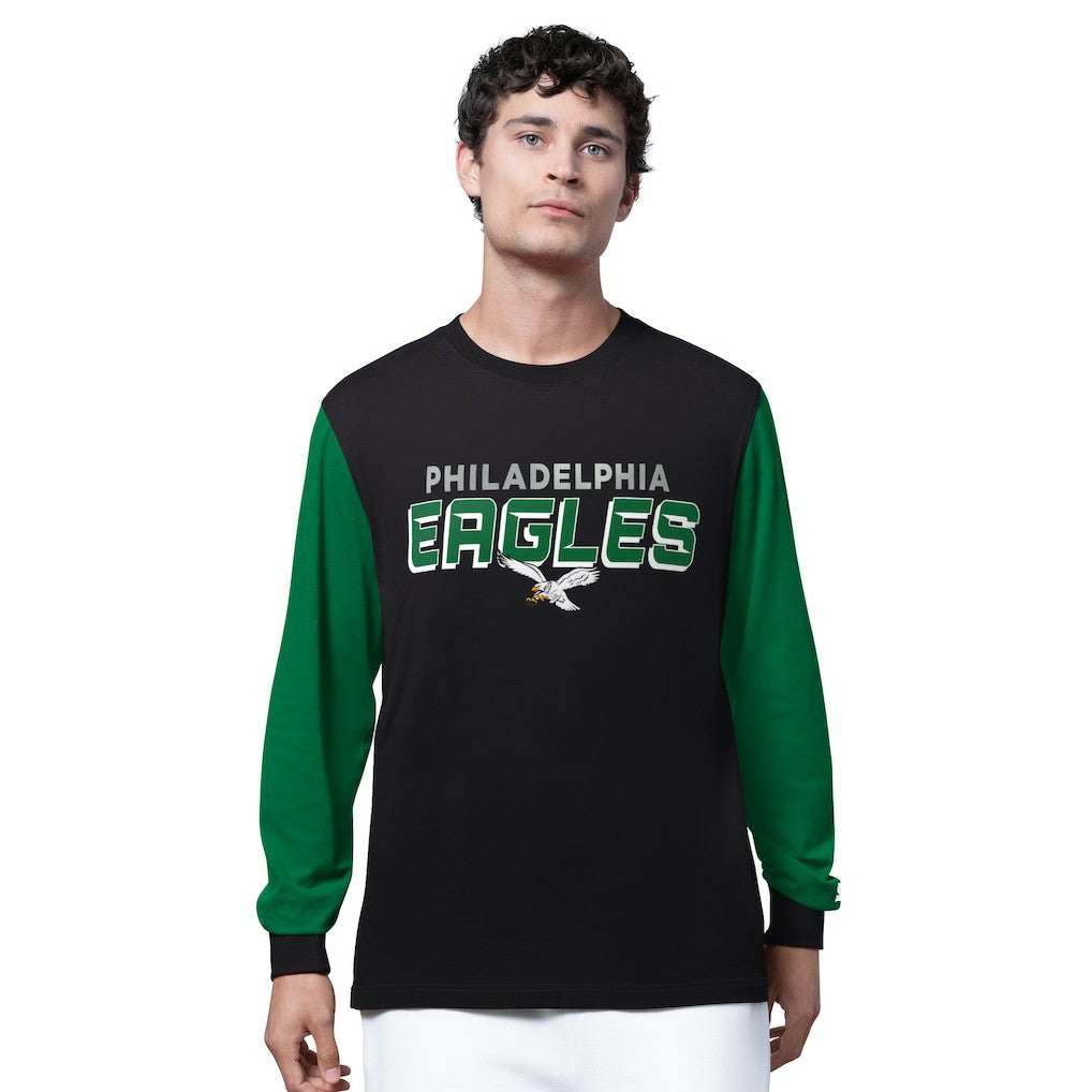 Philadelphia Eagles Starter Thursday Night Gridiron Long Sleeve T-Shirt - Black/Midnight Green outlet