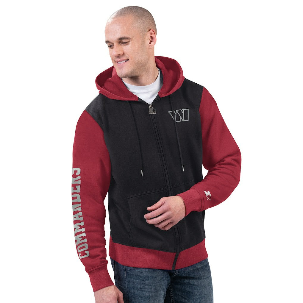 Washington Commanders Starter Thursday Night Gridiron Full-Zip Hoodie - Black/Burgundy outlet