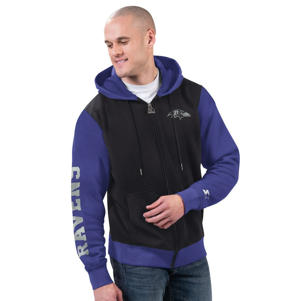 Baltimore Ravens Starter Thursday Night Gridiron Full-Zip Hoodie - Black/Purple for sale