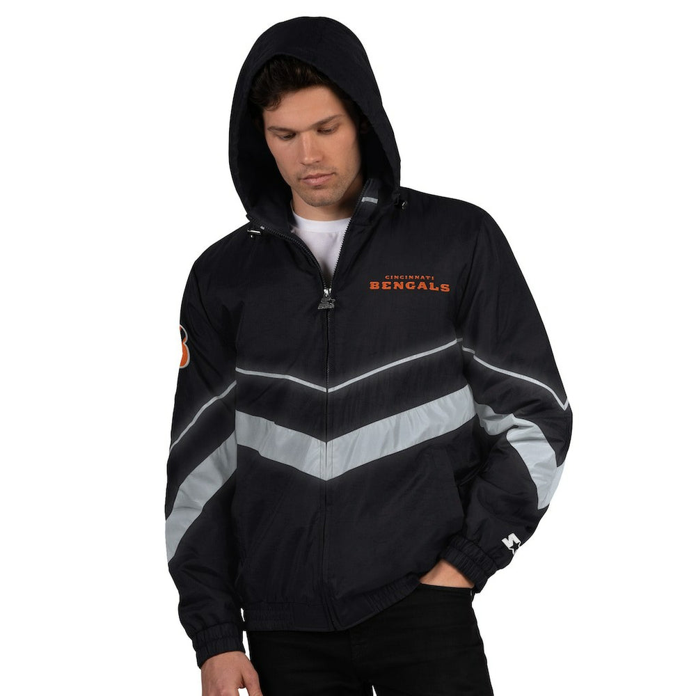 Cincinnati Bengals Starter Thursday Night Gridiron Full-Zip Jacket - Black/Orange on sale