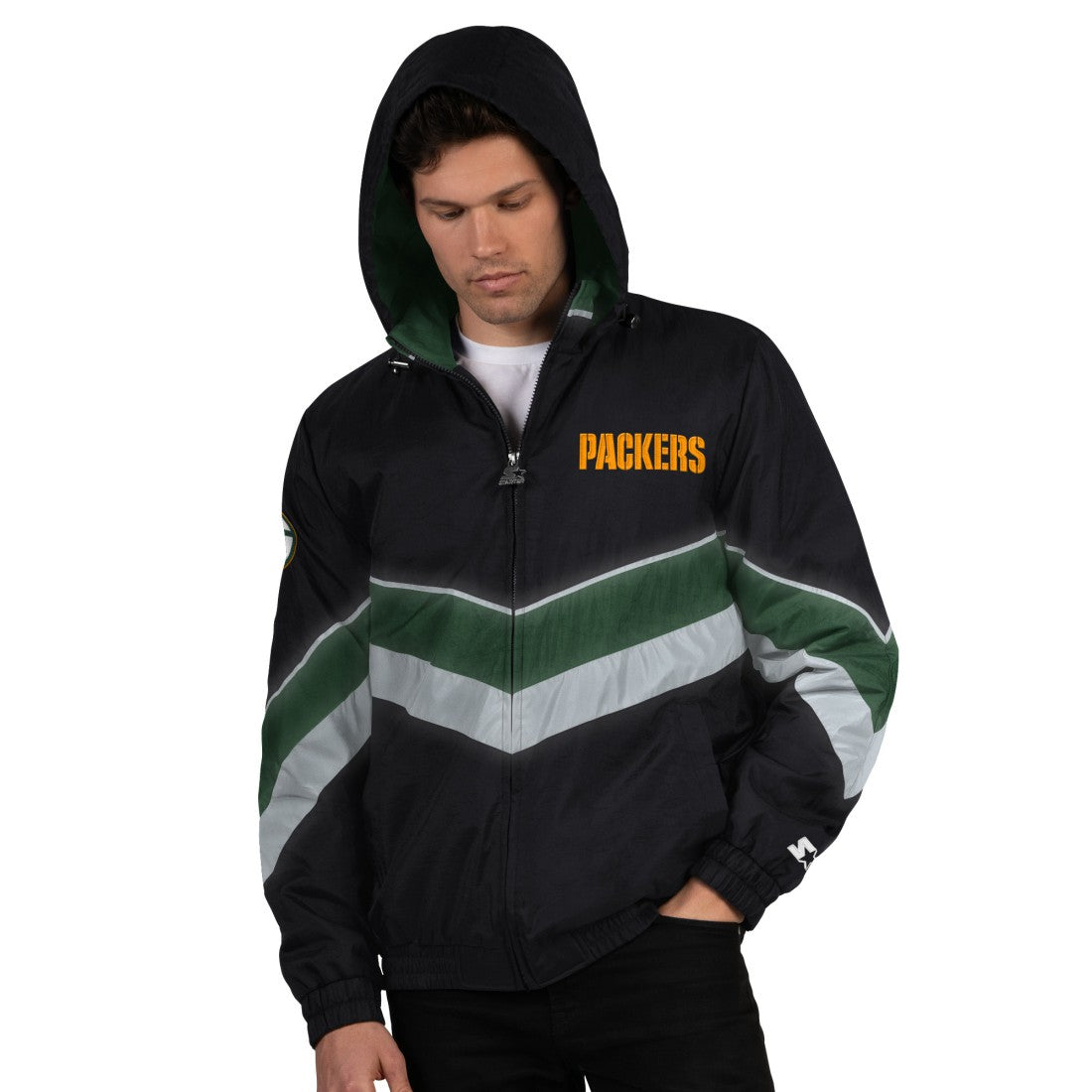 Green Bay Packers Starter Thursday Night Gridiron Full-Zip Jacket - Black/Green online