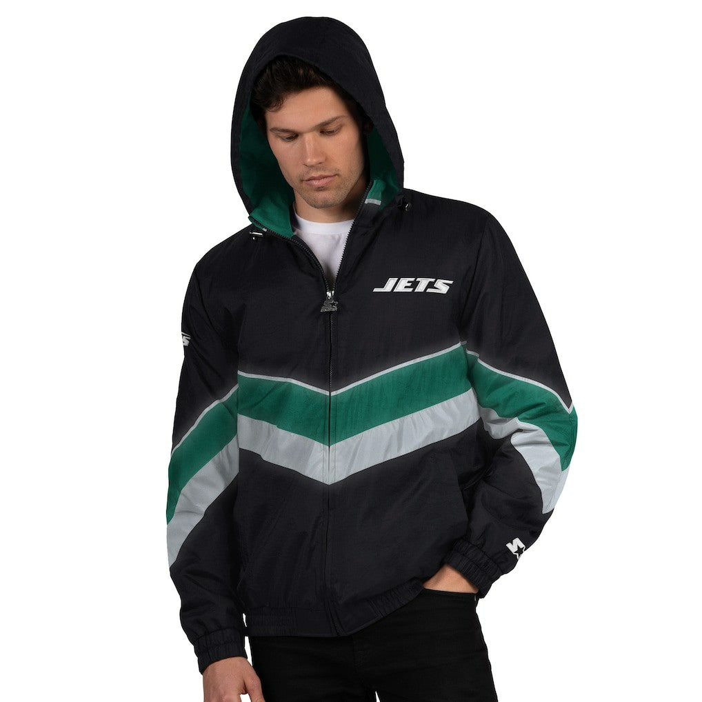 New York Jets Starter Thursday Night Gridiron Full-Zip Jacket - Black/Green for sale