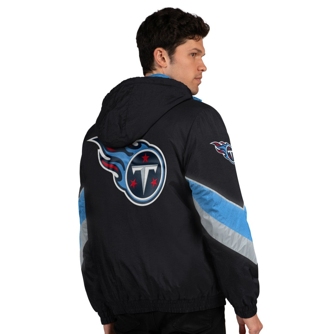 Tennessee Titans Starter Thursday Night Gridiron Full-Zip Jacket - Black/Light Blue discount