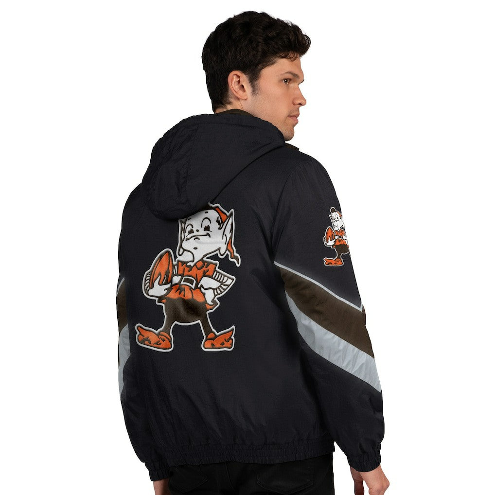 Cleveland Browns Starter Thursday Night Gridiron Vintage Logo Full-Zip Hoodie - Black on sale