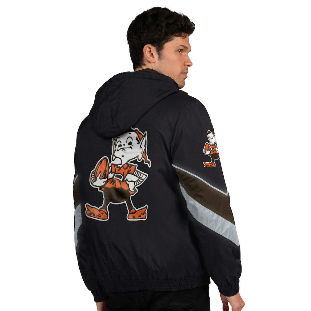 Cleveland Browns Starter Thursday Night Gridiron Vintage Logo Full-Zip Hoodie - Black on sale