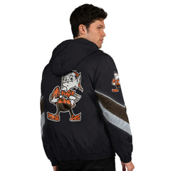Cleveland Browns Starter Thursday Night Gridiron Vintage Logo Full-Zip Hoodie - Black on sale
