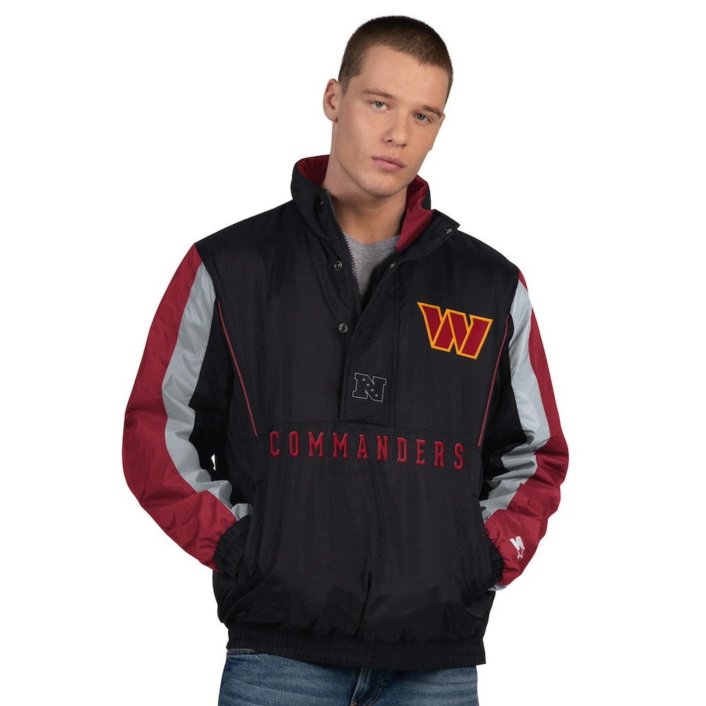 Washington Commanders Starter Thursday Night Gridiron Half-Zip Jacket - Black cheap