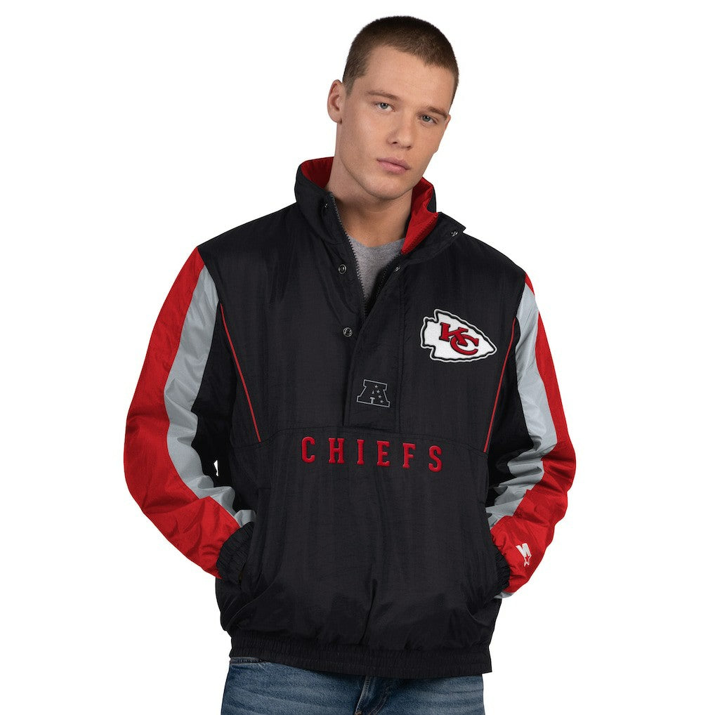 Kansas City Chiefs Starter Thursday Night Gridiron Half-Zip Jacket - Black sale