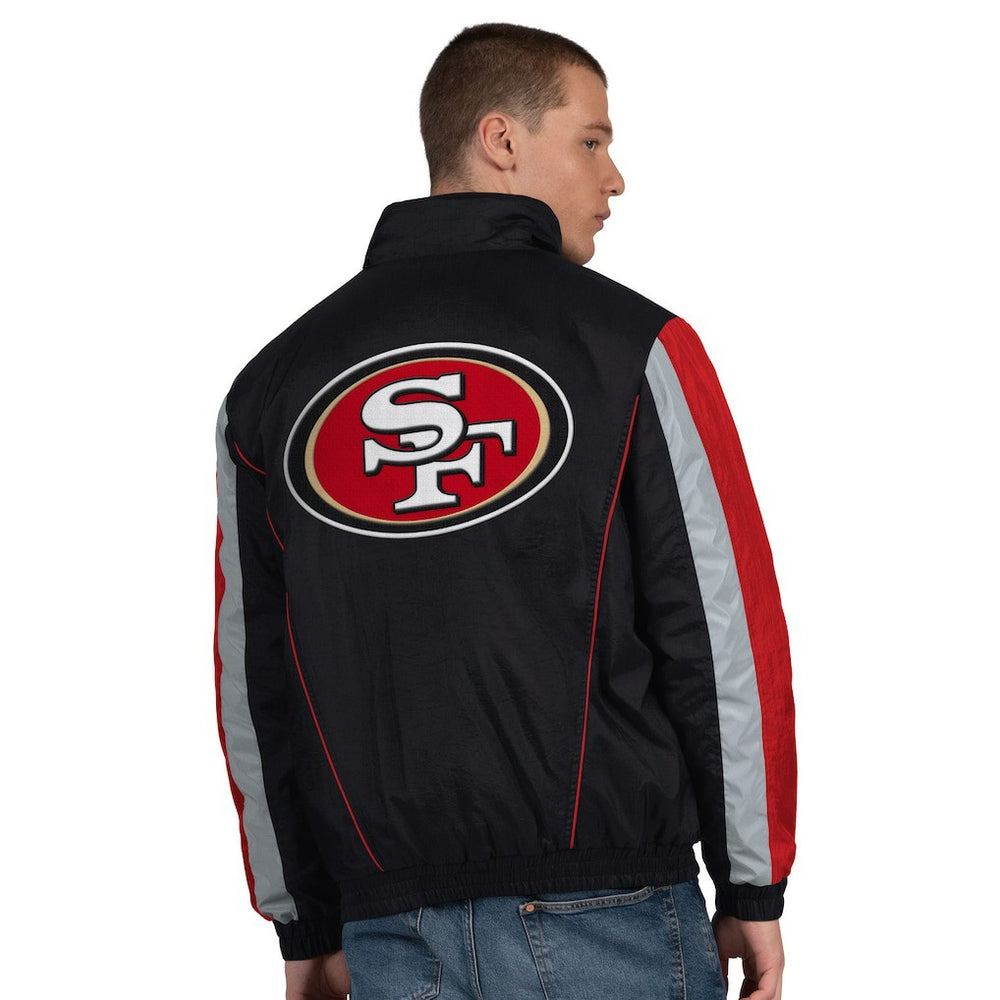 San Francisco 49ers Starter Thursday Night Gridiron Half-Zip Jacket - Black cheap