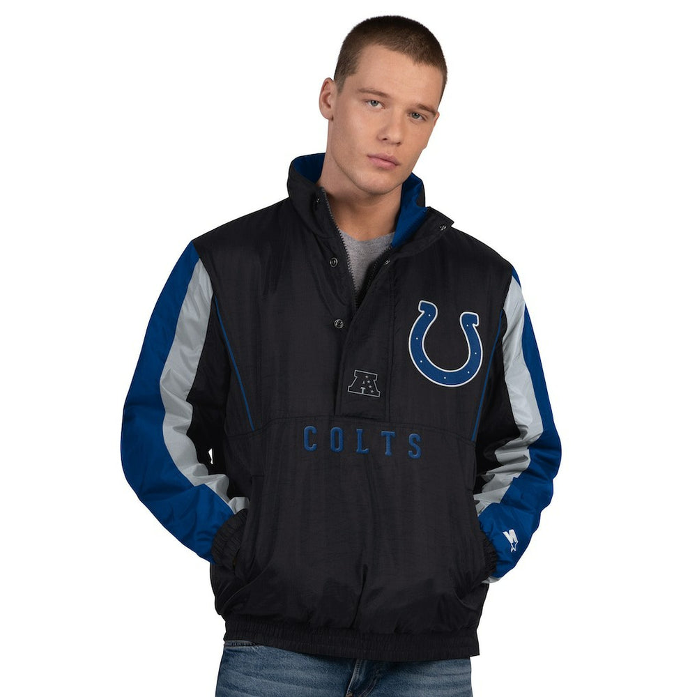 Indianapolis Colts Starter Thursday Night Gridiron Half-Zip Jacket - Black outlet