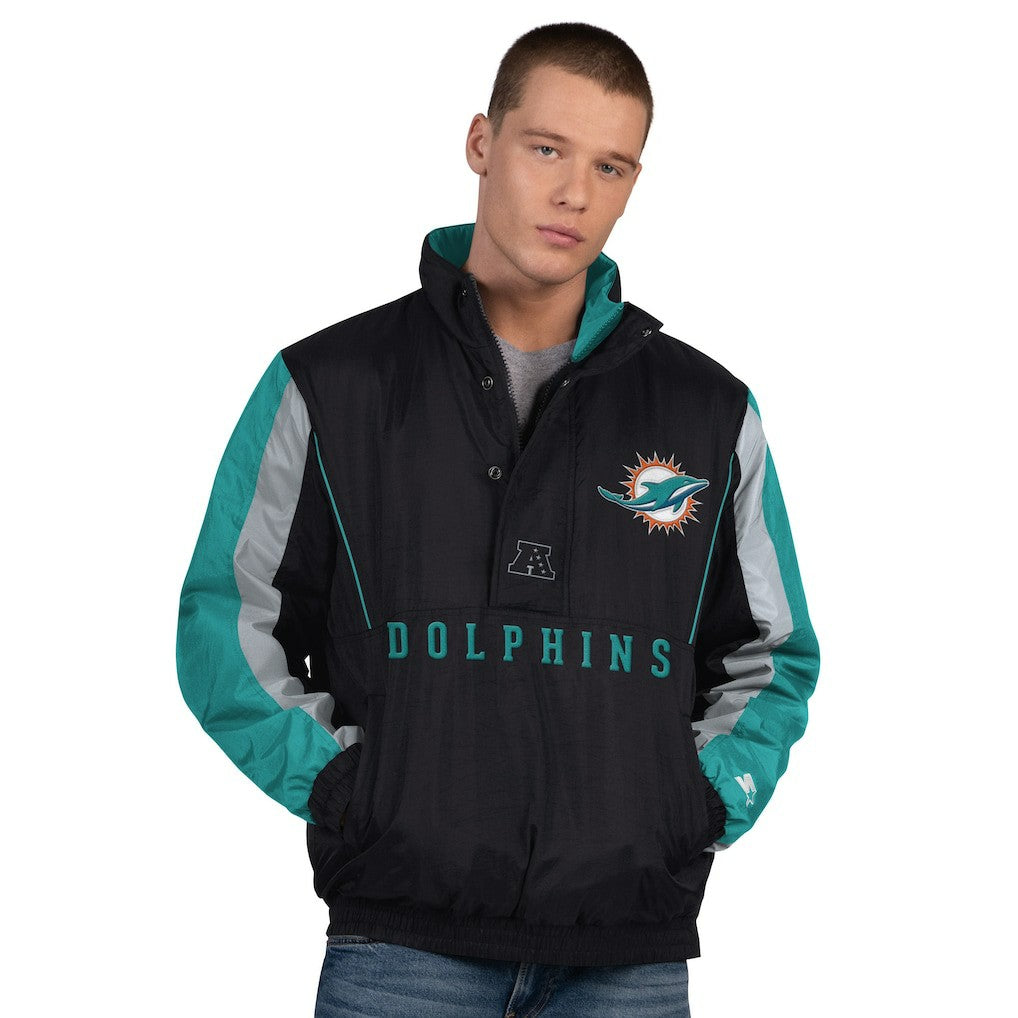 Miami Dolphins Starter Thursday Night Gridiron Half-Zip Jacket - Black online