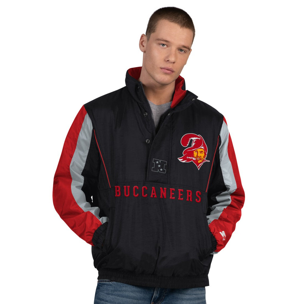 Tampa Bay Buccaneers Starter Thursday Night Gridiron Vintage Logo Half-Zip Jacket - Black outlet