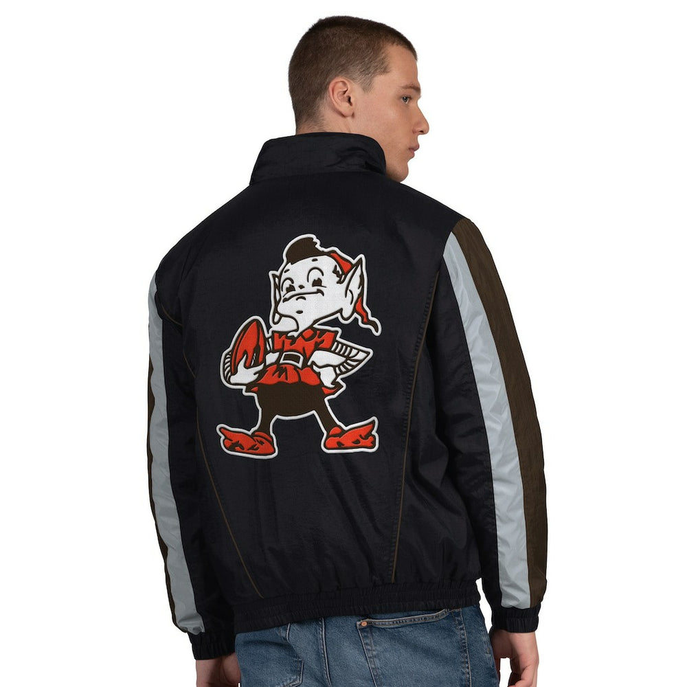 Cleveland Browns Starter Thursday Night Gridiron Vintage Logo Half-Zip Jacket - Black for sale